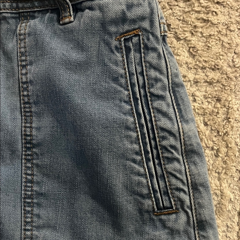 Free People Blue Denim Festival Y2K 90s Mini Skirt 29 - Picture 4 of 8